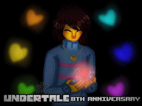 undertale's 8th anniversary fanart