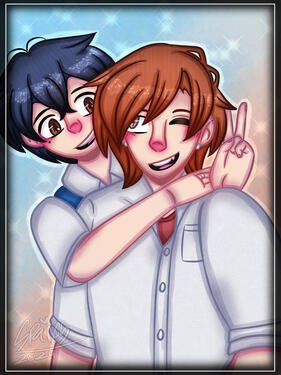 Sasaki and Miyano selfie